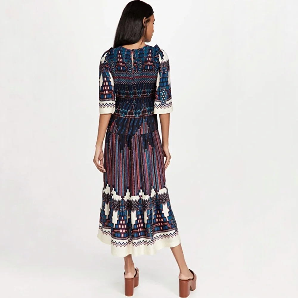 ba&sh Blue Multi Printed Maxi Dress - Picture 4 of 12